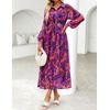 image:imageZESICA Womens Long Sleeve Floral Casual Flowy Wedding Guest Maxi DressesPurple