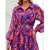 image:imageZESICA Womens Long Sleeve Floral Casual Flowy Wedding Guest Maxi DressesPurple