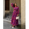 image:imageZESICA Womens Long Sleeve Floral Casual Flowy Wedding Guest Maxi DressesPurple