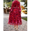 image:imageZESICA Womens Long Sleeve Floral Casual Flowy Wedding Guest Maxi DressesRed