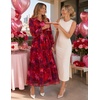 image:imageZESICA Womens Long Sleeve Floral Casual Flowy Wedding Guest Maxi DressesRed