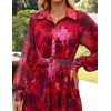image:imageZESICA Womens Long Sleeve Floral Casual Flowy Wedding Guest Maxi DressesRed
