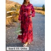 image:imageZESICA Womens Long Sleeve Floral Casual Flowy Wedding Guest Maxi DressesRed