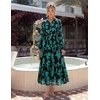 image:imageZESICA Womens Long Sleeve Floral Casual Flowy Wedding Guest Maxi DressesTurquoise