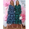 image:imageZESICA Womens Long Sleeve Floral Casual Flowy Wedding Guest Maxi DressesTurquoise