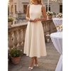 image:imageZESICA Womens Sleeveless Formal Flowy A Line Wedding Guest Midi DressApricot