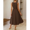 image:imageZESICA Womens Sleeveless Formal Flowy A Line Wedding Guest Midi DressCoffee