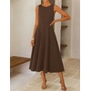 image:imageZESICA Womens Sleeveless Formal Flowy A Line Wedding Guest Midi DressCoffee