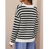 image:imageZESICA Womens Striped Button Up Cardigan Sweaters V Neck Trendy Knit TopsBlack