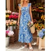 image:imageZESICA Womens Summer Boho Floral Wedding Guest Midi DressesBlue