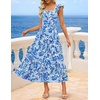 image:imageZESICA Womens Summer Boho Floral Wedding Guest Midi DressesBlue