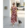 image:imageZESICA Womens Summer Boho Floral Wedding Guest Midi DressesBrown