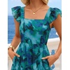 image:imageZESICA Womens Summer Boho Floral Wedding Guest Midi DressesDarkblue