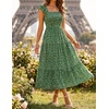 image:imageZESICA Womens Summer Boho Floral Wedding Guest Midi DressesGrassgreen
