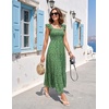 image:imageZESICA Womens Summer Boho Floral Wedding Guest Midi DressesGrassgreen