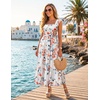 image:imageZESICA Womens Summer Boho Floral Wedding Guest Midi DressesIvory