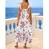 image:imageZESICA Womens Summer Boho Floral Wedding Guest Midi DressesIvory