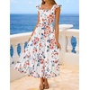 image:imageZESICA Womens Summer Boho Floral Wedding Guest Midi DressesIvory