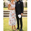 image:imageZESICA Womens Summer Boho Floral Wedding Guest Midi DressesIvory