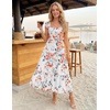 image:imageZESICA Womens Summer Boho Floral Wedding Guest Midi DressesIvory