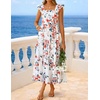 image:imageZESICA Womens Summer Boho Floral Wedding Guest Midi DressesIvory