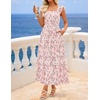 image:imageZESICA Womens Summer Boho Floral Wedding Guest Midi DressesLightpink