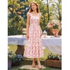 image:imageZESICA Womens Summer Boho Floral Wedding Guest Midi DressesLightpink