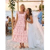 image:imageZESICA Womens Summer Boho Floral Wedding Guest Midi DressesLightpink