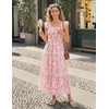 image:imageZESICA Womens Summer Boho Floral Wedding Guest Midi DressesLightpink