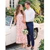 image:imageZESICA Womens Summer Boho Floral Wedding Guest Midi DressesLightpink