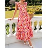 image:imageZESICA Womens Summer Boho Floral Wedding Guest Midi DressesOrangered