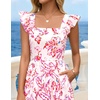 image:imageZESICA Womens Summer Boho Floral Wedding Guest Midi DressesPhosphor