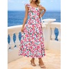 image:imageZESICA Womens Summer Boho Floral Wedding Guest Midi DressesRose