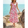 image:imageZESICA Womens Summer Boho Floral Wedding Guest Midi DressesRose