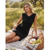 image:imageZESICA Womens Summer Cowl Neck Cocktail Short Dresses 2026Black