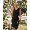 image:imageZESICA Womens Summer Cowl Neck Cocktail Short Dresses 2026Black