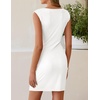image:imageZESICA Womens Summer Cowl Neck Cocktail Short Dresses 2026White