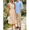 image:imageZESICA Womens Summer Floral Midi Dress Wedding Guest DressesApricot