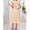 image:imageZESICA Womens Summer Floral Midi Dress Wedding Guest DressesApricot
