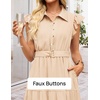 image:imageZESICA Womens Summer Floral Midi Dress Wedding Guest DressesApricot