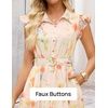 image:imageZESICA Womens Summer Floral Midi Dress Wedding Guest DressesBeige