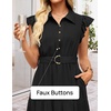 image:imageZESICA Womens Summer Floral Midi Dress Wedding Guest DressesBlack