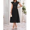 image:imageZESICA Womens Summer Floral Midi Dress Wedding Guest DressesBlack