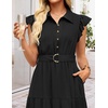 image:imageZESICA Womens Summer Floral Midi Dress Wedding Guest DressesBlack
