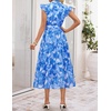 image:imageZESICA Womens Summer Floral Midi Dress Wedding Guest DressesBlue