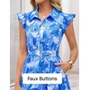 image:imageZESICA Womens Summer Floral Midi Dress Wedding Guest DressesBlue