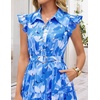 image:imageZESICA Womens Summer Floral Midi Dress Wedding Guest DressesBlue