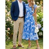 image:imageZESICA Womens Summer Floral Midi Dress Wedding Guest DressesBlue