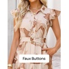 image:imageZESICA Womens Summer Floral Midi Dress Wedding Guest DressesBrown