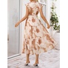 image:imageZESICA Womens Summer Floral Midi Dress Wedding Guest DressesBrown